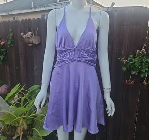 Fashion Nova Lilac Backless Dress